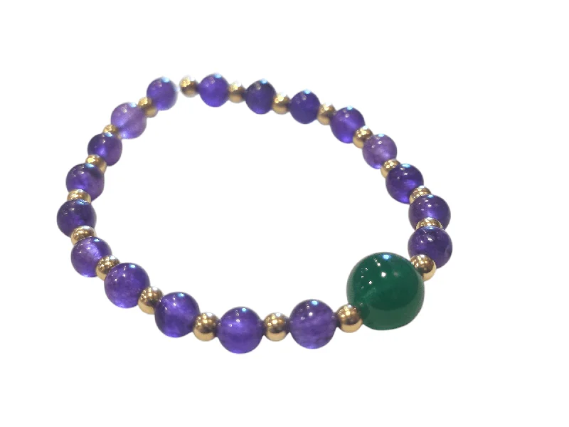 Ladies Bracelets with Purple Axinite-Amethyst Prosperity Bracelet