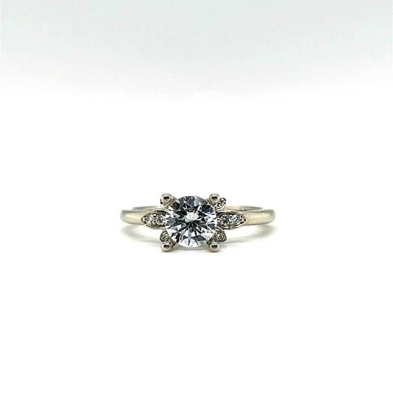 Balance Symbol Engagement Rings -Buttercup Diamond Engagement Ring