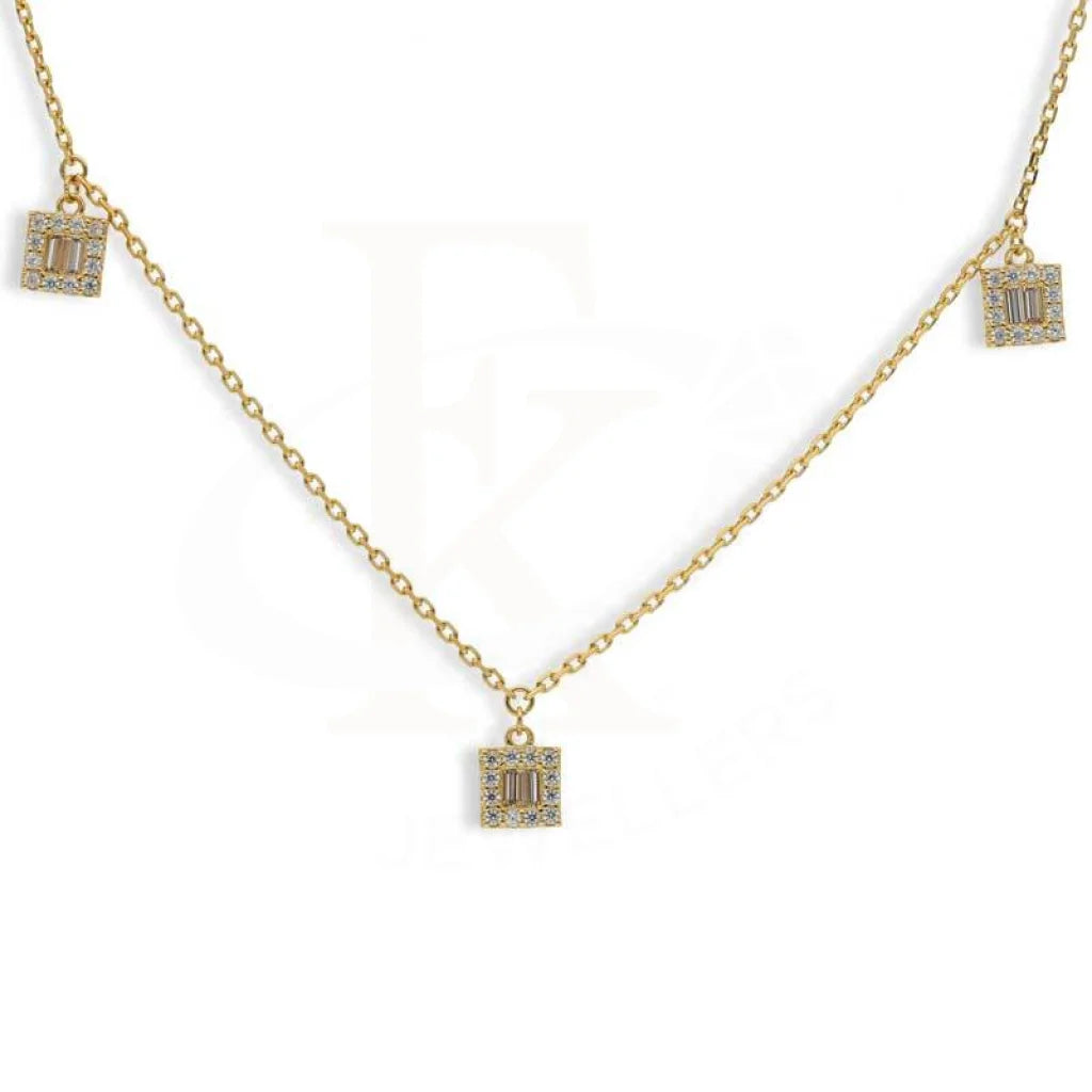 Ladies Necklaces with Richterite-Sterling Silver 925 Gold Plated Solitaires Necklace - FKJNKLSL2924