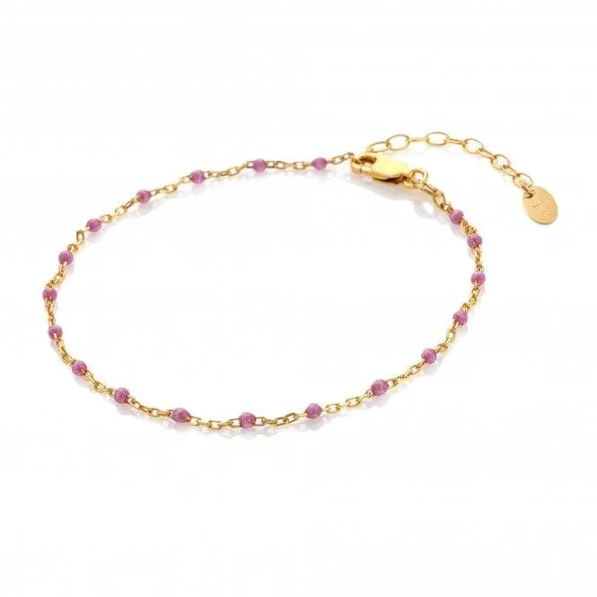 Ladies Bracelets Solar Charm-Hot Diamonds Gold and Lilac Ocean Bracelet