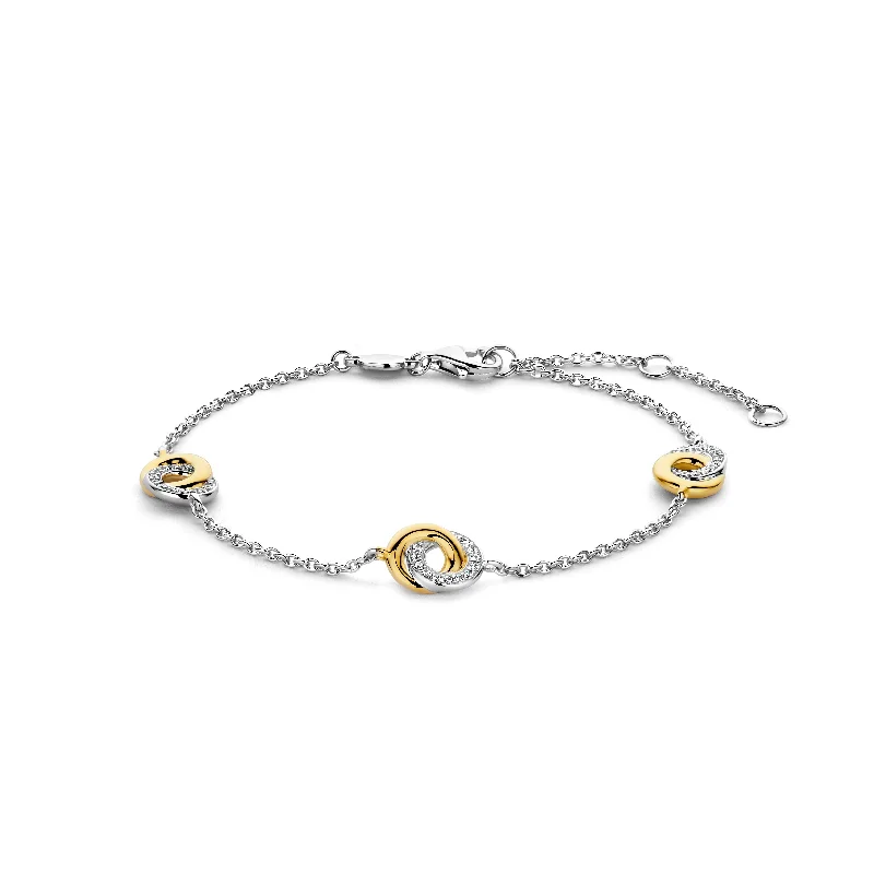 Ladies Bracelets with Purple Iolite-Ti Sento Silver and Gold Infinity Bracelet